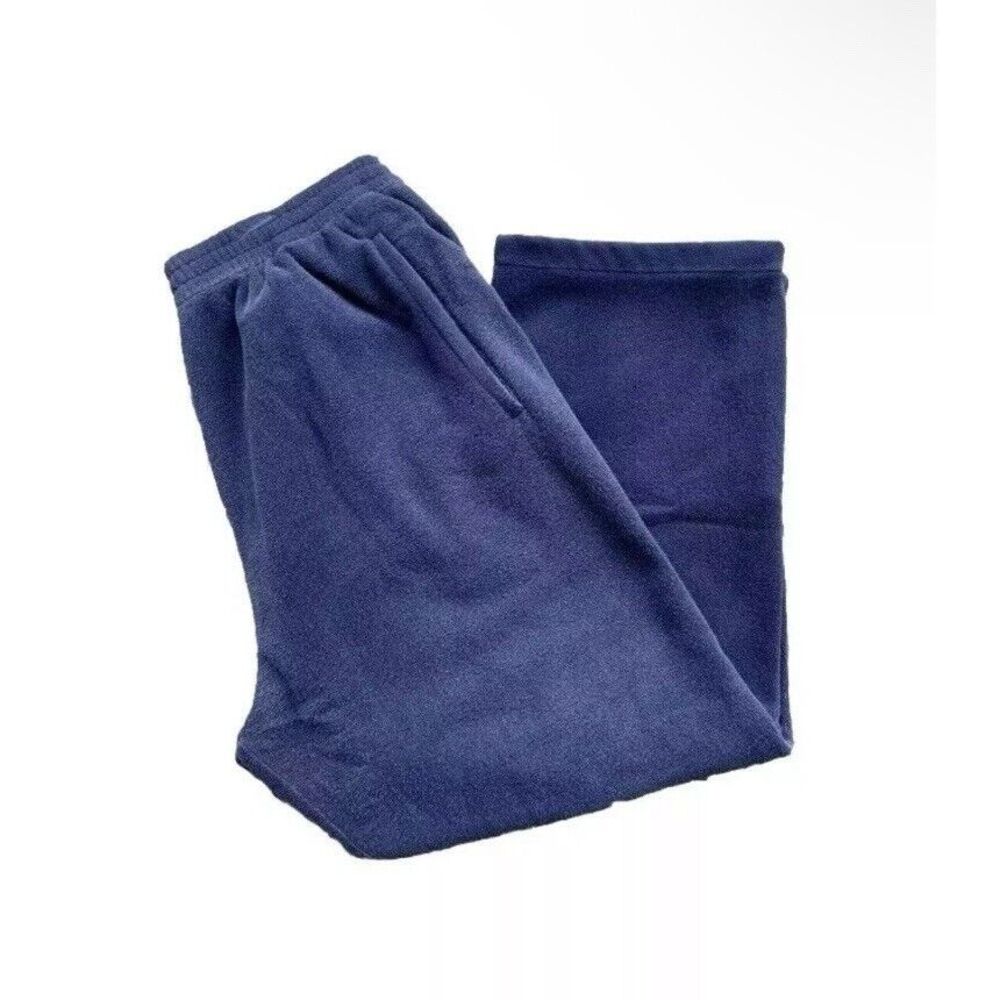 Yzy Yeezy Gap Balenciaga H10 Polar Fleece Joggers Large Navy Distressed Men NEW - Picture 2 of 11